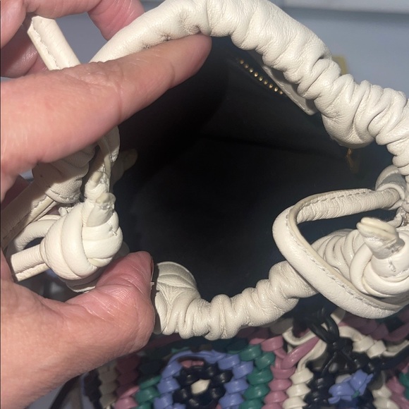 Zadig & Voltaire Rock to Go Cream Crossbody Bag with Multicolor Strap - Picture 5 of 11